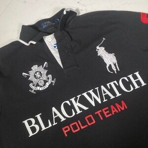 Polo Ralph Lauren Blackwatch Polo Team 1967 Rugby Shirt Black Size L